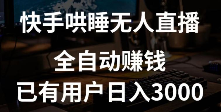 快手无人直播揭秘，独家挂载技术助你日入三千+-创学笔记