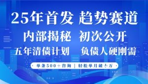 2025年首次公开，真正的事业型赛道，客咨不断，单月轻松破W-创学笔记