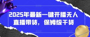 2025年最新一键开播无人直播带货,保姆级干货-创学笔记