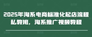 2025年淘系电商标准化起店流程私教班,淘系推广视频教程-创学笔记
