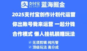 2025支付宝创作者分成计划代运营,纯托管,高分成,合作模式【揭秘】-创学笔记