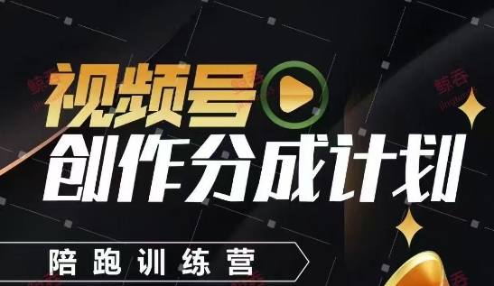 视频号创作分成计划陪跑训练营，手把手教会你如何制作视频，细水长流型项目-创学笔记