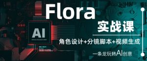 Flora实战课:角色设计+分镜脚本+视频生成,一条龙玩转AI创意-创学笔记