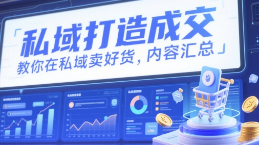 私域打造成交，教你在私域卖好货，内容汇总-创学笔记