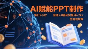 AI赋能PPT制作,每日2小时,普通人0基础实操月入7k+ 的变现攻略-创学笔记
