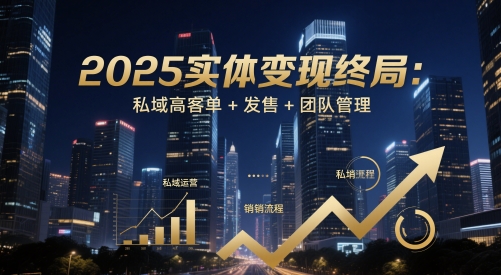 2025实体变现终局：私域高客单+发售+团队管理-创学笔记