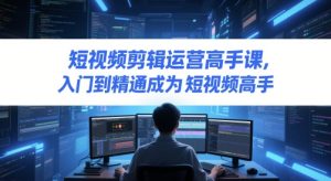 短视频剪辑运营高手课,入门到精通成为短视频高手-创学笔记