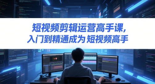短视频剪辑运营高手课，入门到精通成为短视频高手-创学笔记