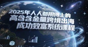 2025年人人都用得上的高含金量跨境出海成功致富系统课程-创学笔记
