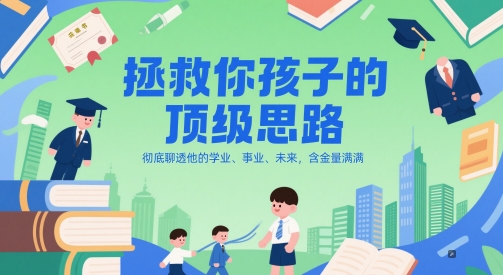 付费文章：拯救你孩子的顶级思路，彻底聊透他的学业、事业、未来，含金量满满-创学笔记