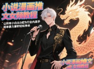 小说漫画推文女频教程,让所有小白从0成为行业内高手,简单暴力兼职轻松挣米-创学笔记