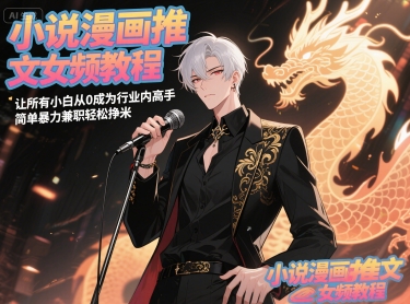 小说漫画推文女频教程，让所有小白从0成为行业内高手，简单暴力兼职轻松挣米-创学笔记
