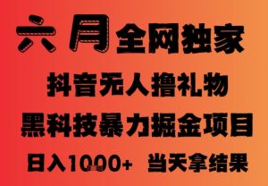 25年6月抖音无人直播最新暴力撸音浪掘金,小白可做,可批量矩阵放大,长期稳定日入1k+【揭秘】-创学笔记