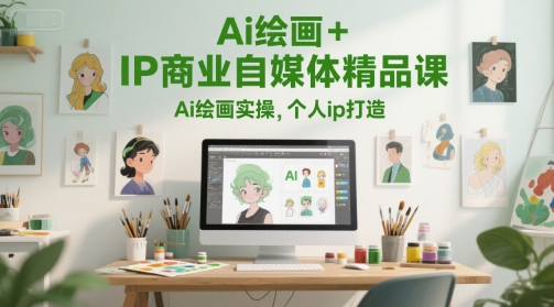 Ai绘画+IP商业自媒体精品课，Ai绘画实操，个人ip打造-创学笔记