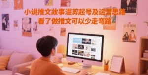 小说推文故事混剪起号及运营思路,看了做推文可以少走弯路-创学笔记