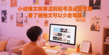 小说推文故事混剪起号及运营思路，看了做推文可以少走弯路-创学笔记