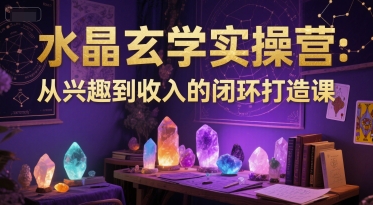 水晶玄学实操营：从兴趣到收入的闭环打造课-创学笔记