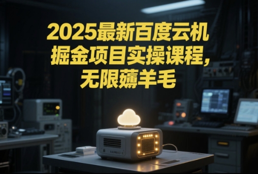 2025最新百度云机掘金项目实操课程单窗口保底5-10元月收益单窗口150+【揭秘】-创学笔记