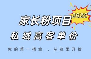 家长粉项目,一个可以长期变现暴利项目,私域高客单价,轻松完成你的人生第一桶金-创学笔记