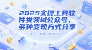 2025实操工具软件类领域公众号,多种变现方式分享-创学笔记