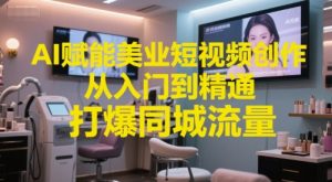 AI赋能美业短视频创作,从入门到精通,打爆同城流量,超级AI工具短视频实操落地-创学笔记