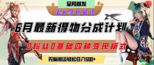 6月份最新得物创作者分成计划2.0玩法,0粉丝0基础四种模式变现,从隐蔽渠道无脑搬运,日入2张-创学笔记