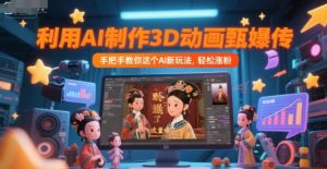 利用AI制作3D动画甄嬛传,流量爆了,手把手教你这个AI新玩法,轻松涨粉-创学笔记
