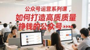公众号运营系列课,如何打造高质量挣钱的公众号-创学笔记