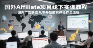 国外Affiliate项目线下实训教程,国外广告联盟从零开始的具体操作全流程-创学笔记