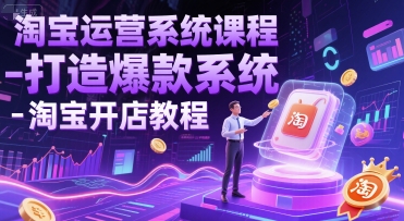 淘宝运营系统课程-打造爆款系统-淘宝开店教程-创学笔记