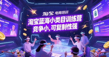 淘宝蓝海小类目训练营， 竞争小，可复制性强-创学笔记