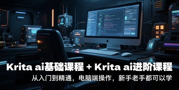 krita ai基础课程+Krita ai进阶课程，从入门到精通，电脑端操作，新手老手都可以学-创学笔记
