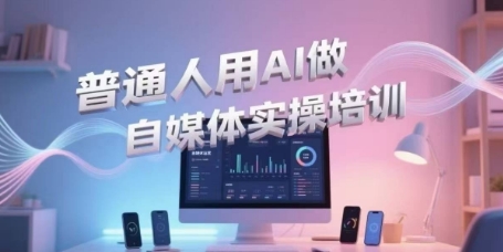 普通人用AI做自媒体实操培训，普通人一个人用ai做自媒体，视频制作、短视频引流、直播带货，轻松入门-创学笔记