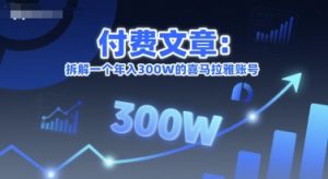 付费文章:拆解一个年入300W的喜马拉雅账号-创学笔记