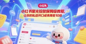 小红书聚光投放保姆级教程,让你的私信开口成本降低10倍-创学笔记