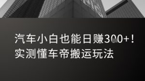 汽车小白也能日入3张!实测懂车帝搬运玩法-创学笔记