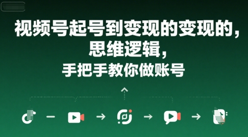 视频号起号到变现的思维逻辑，手把手教你做账号-创学笔记