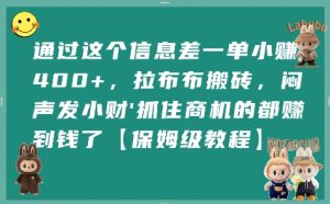 通过这个信息差一单小挣4张+,拉布布搬砖,闷声发小财抓住商机的都挣到钱了【保姆级教程】-创学笔记